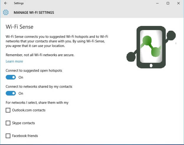 Disable Wi-Fi Sharing