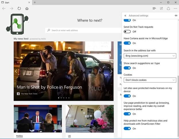 Keep Cortana from Sending Your Browser History to Microsoft