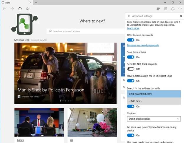Change Default Search Engine in Edge