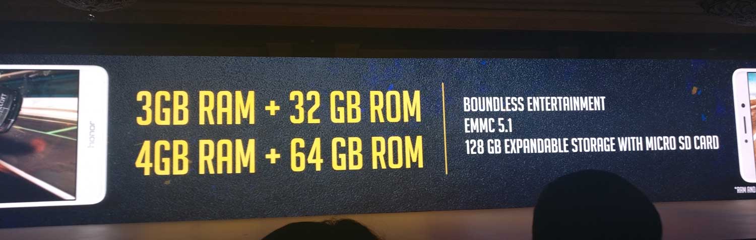 Huawei Honor 6X device storage and RAM variant