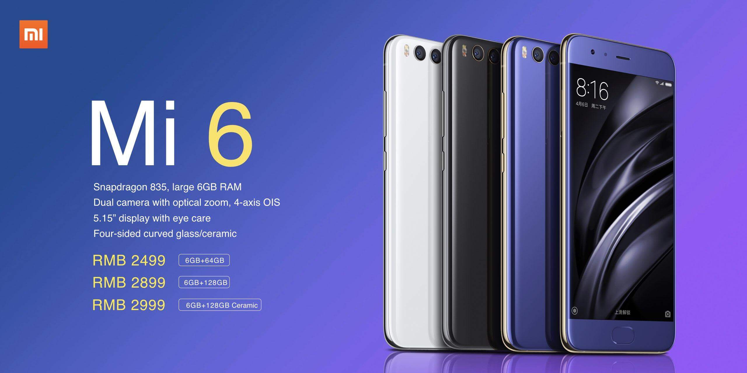 Xiaomi Mi 6_price official