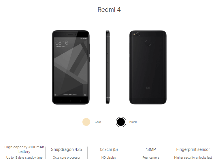 Xiaomi Redmi Note 4 Specifications
