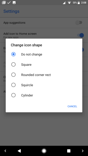 Android O adaptable app icons