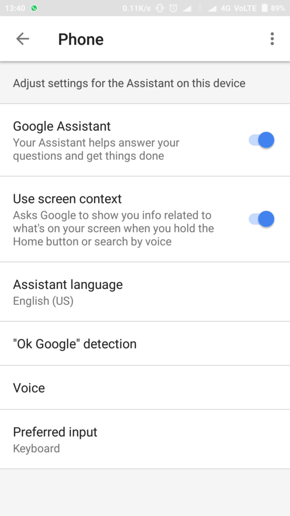 How To Change the Input method in Google Assistant