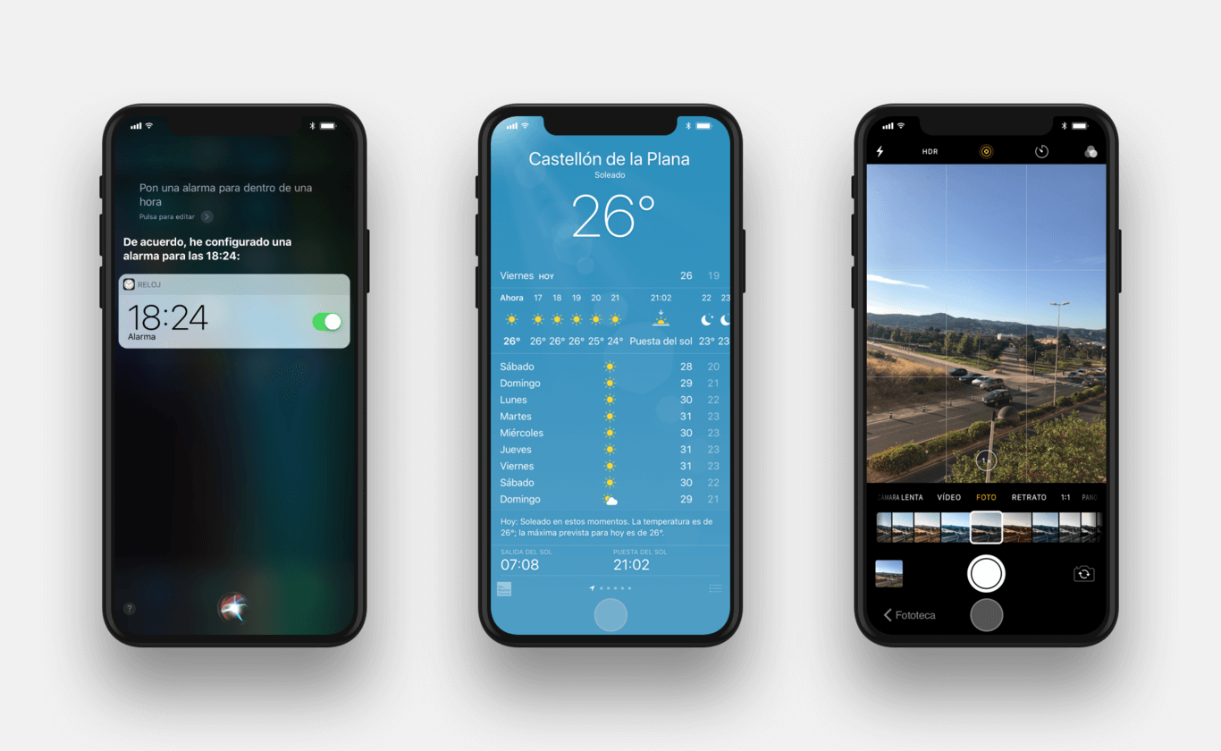 Siri, Time and Camera mock up iPhone 8