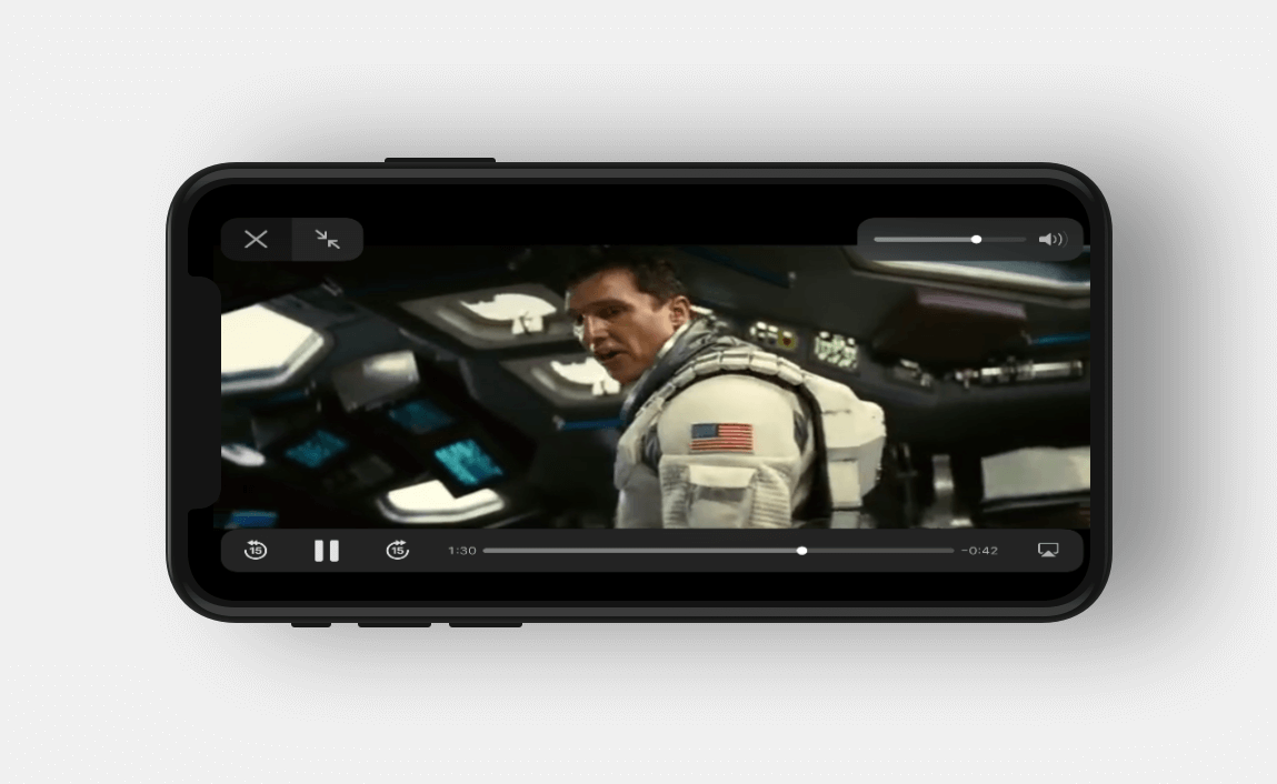 Video Play mock up iPhone 8
