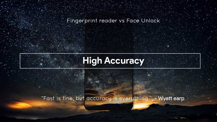 High accuracy of Finerprint and Face unlock