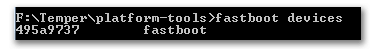 Fastboot devices Nexus 6P Bootloader