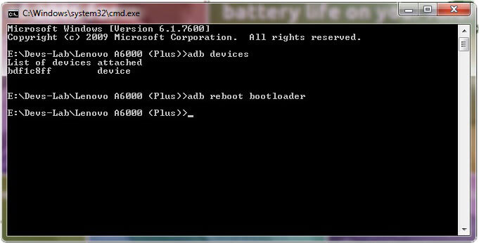 command: adb reboot bootloader