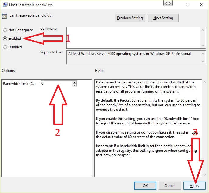 Limit Reservable Bandwidth