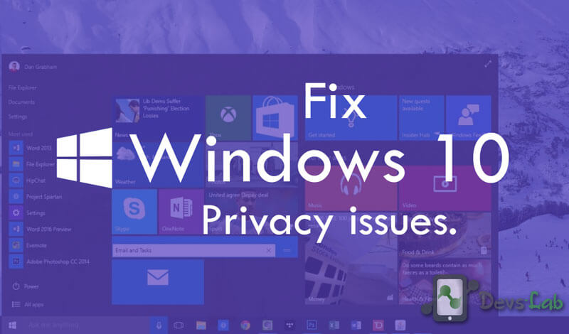 How to fix Windows 10 Privacy problem and data sync