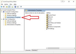 Administrative templates
