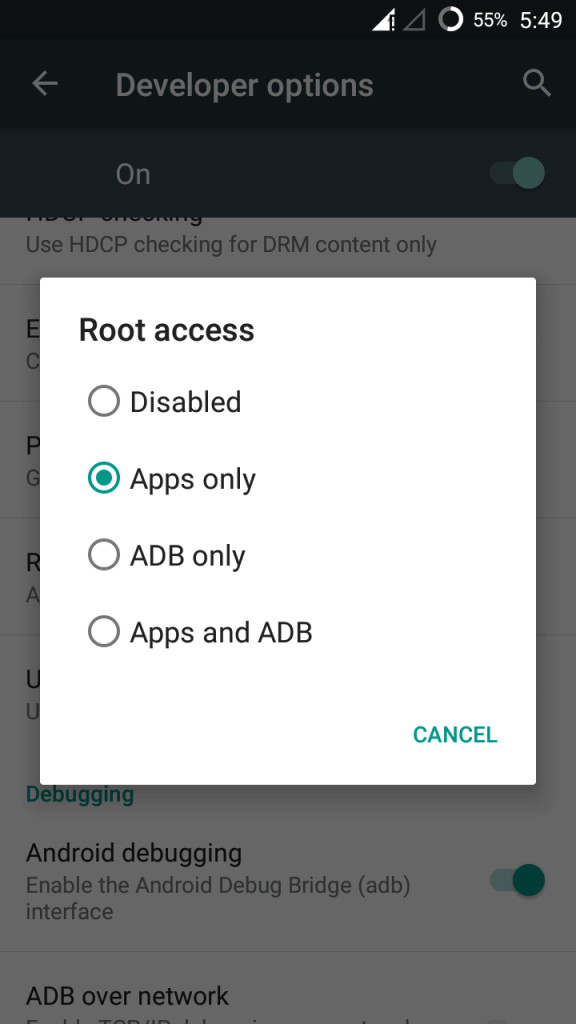 Root Access in Cyanogenmod 13 Galaxy S2