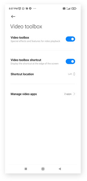 MIUI 12 Video Toolbox