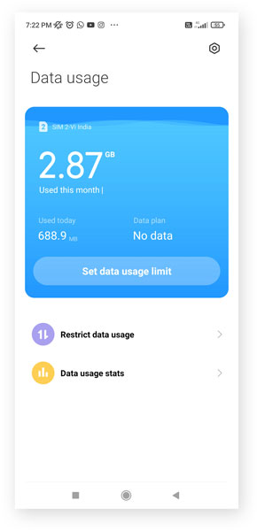 Restrict Data Usage in MIUI 12
