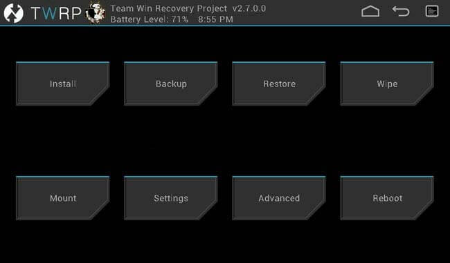 Samsung Galaxy Tab 3 Lineage 15.1 TWRP Recovery