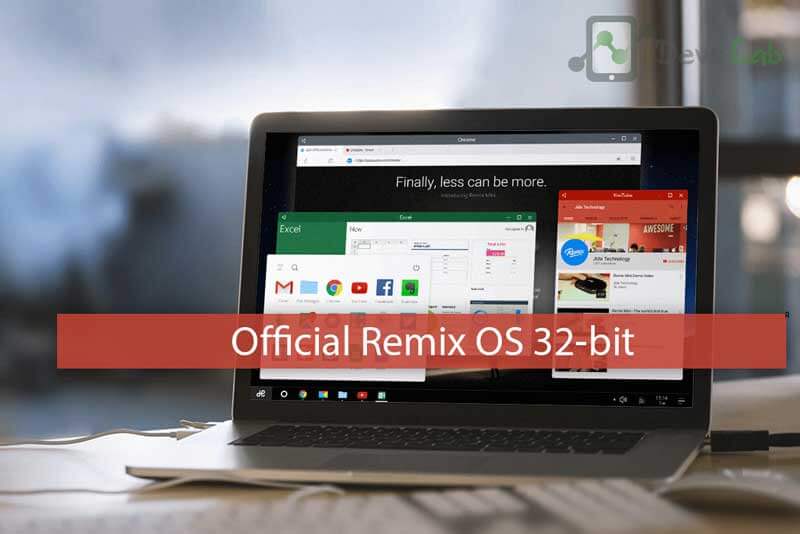 공식 Remix OS 32 비트 다운로드