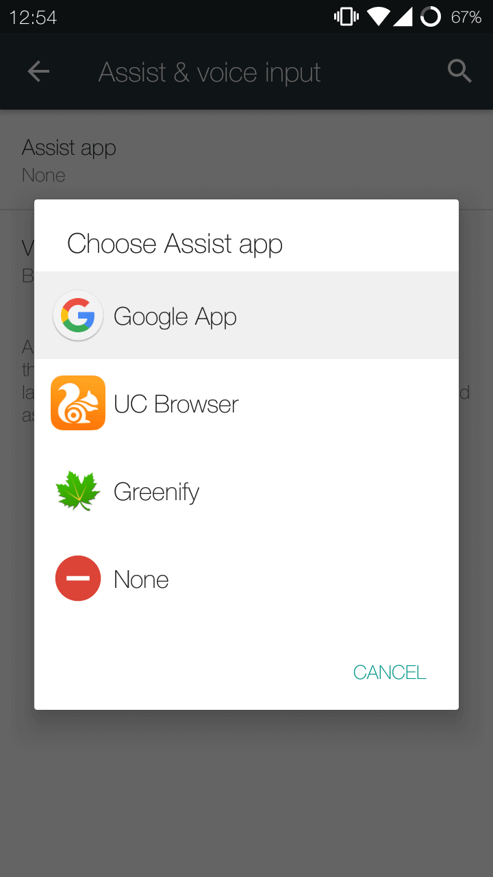 Google Now on Tap "Google App"