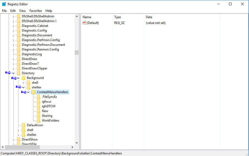 ContextMenuHandlers in Windows 8/8.1/10