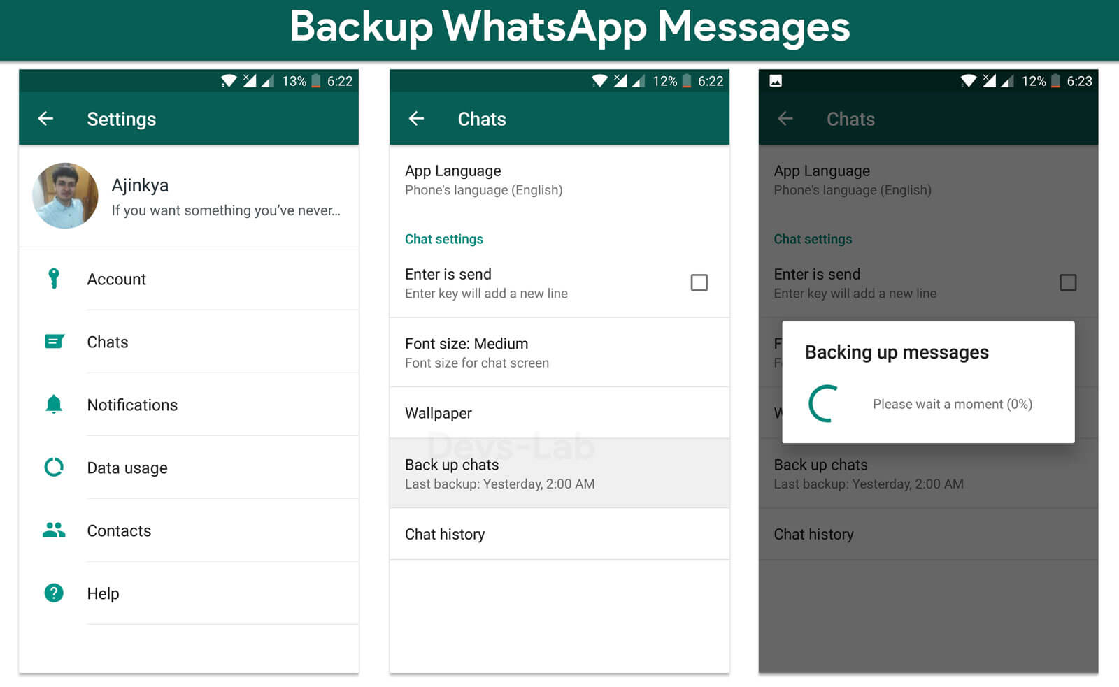Backup WhatsApp Message Before installing GBWhatsApp