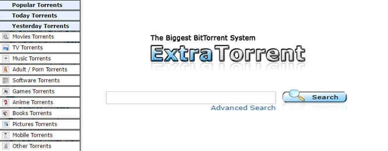 Extra Torrent - Situs web Torrent Terbaik tahun 2019