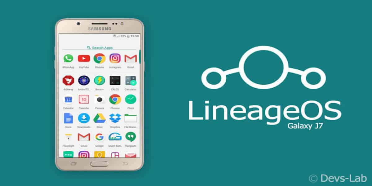 LineageOS ROM for Samsung Galaxy J7