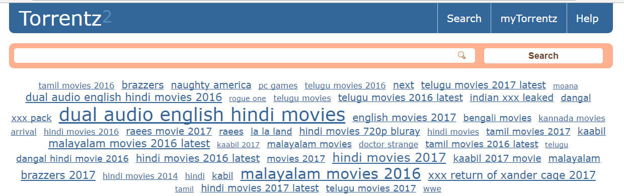 Torrentz2.eu - Situs web torrent terbaik tahun 2019