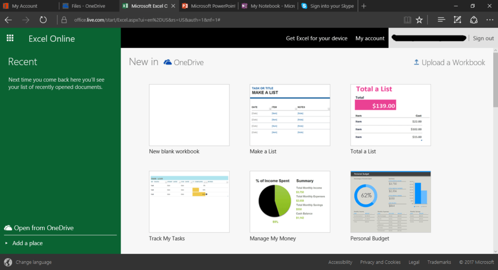 Microsoft Excel Online