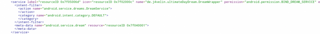 Android Manifest file from Lucid DayDream