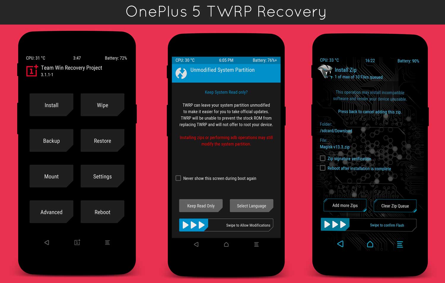 How to install TWRP Recovery in OnePlus 5