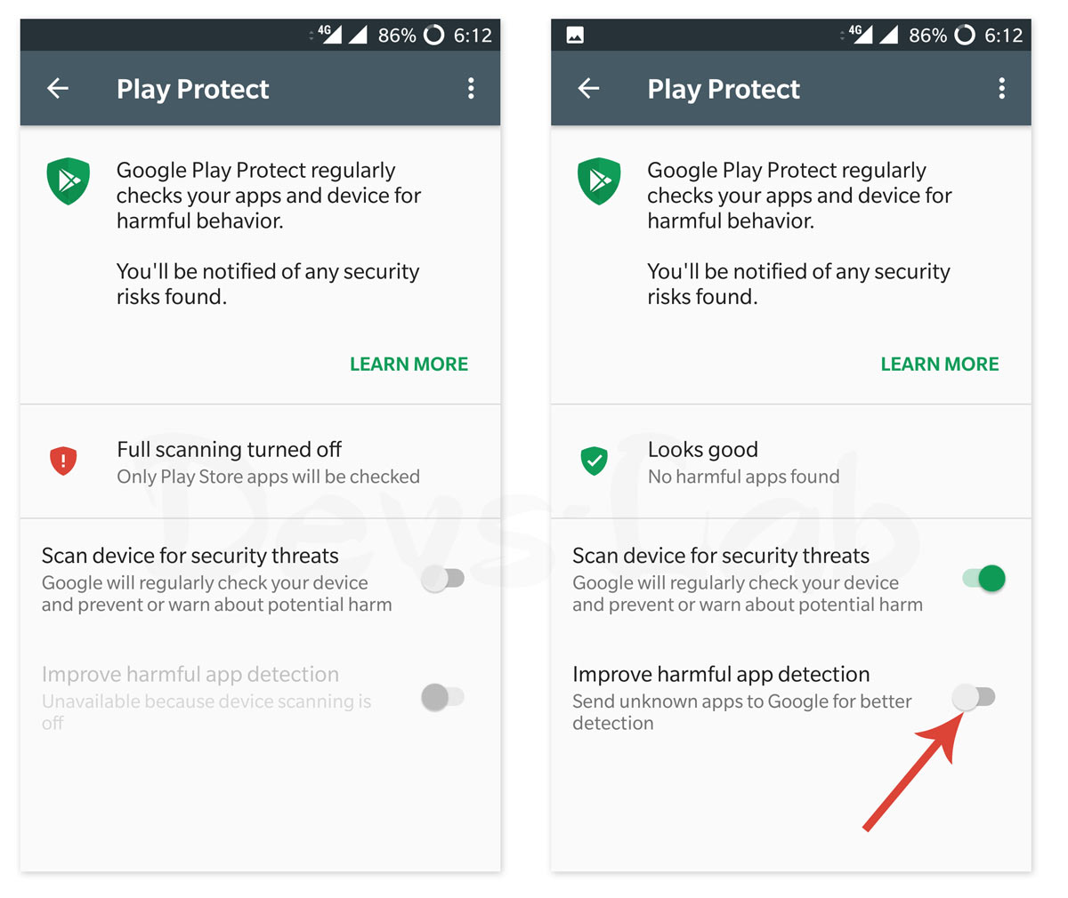 How to Google Play Protect Android device