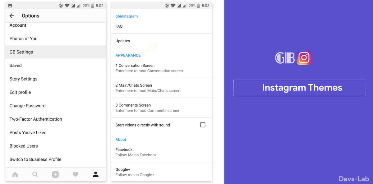 Change Instagram chat themes and colors using GBInstagram
