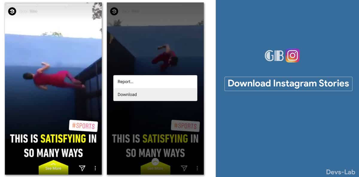 Download Instagram Stories using GB Instagram Latest version