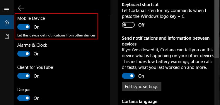 iMessage on Windows PC using Cortana