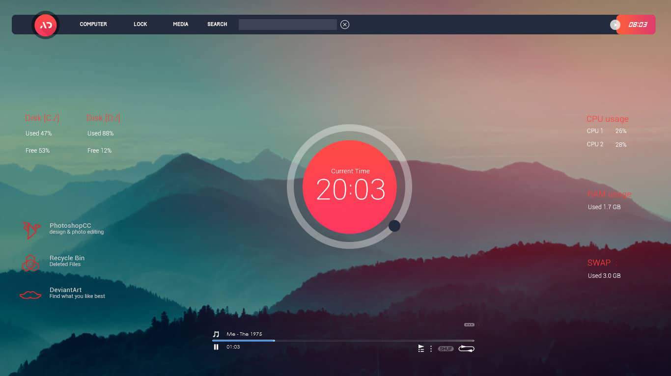 rainmeter skins 2020