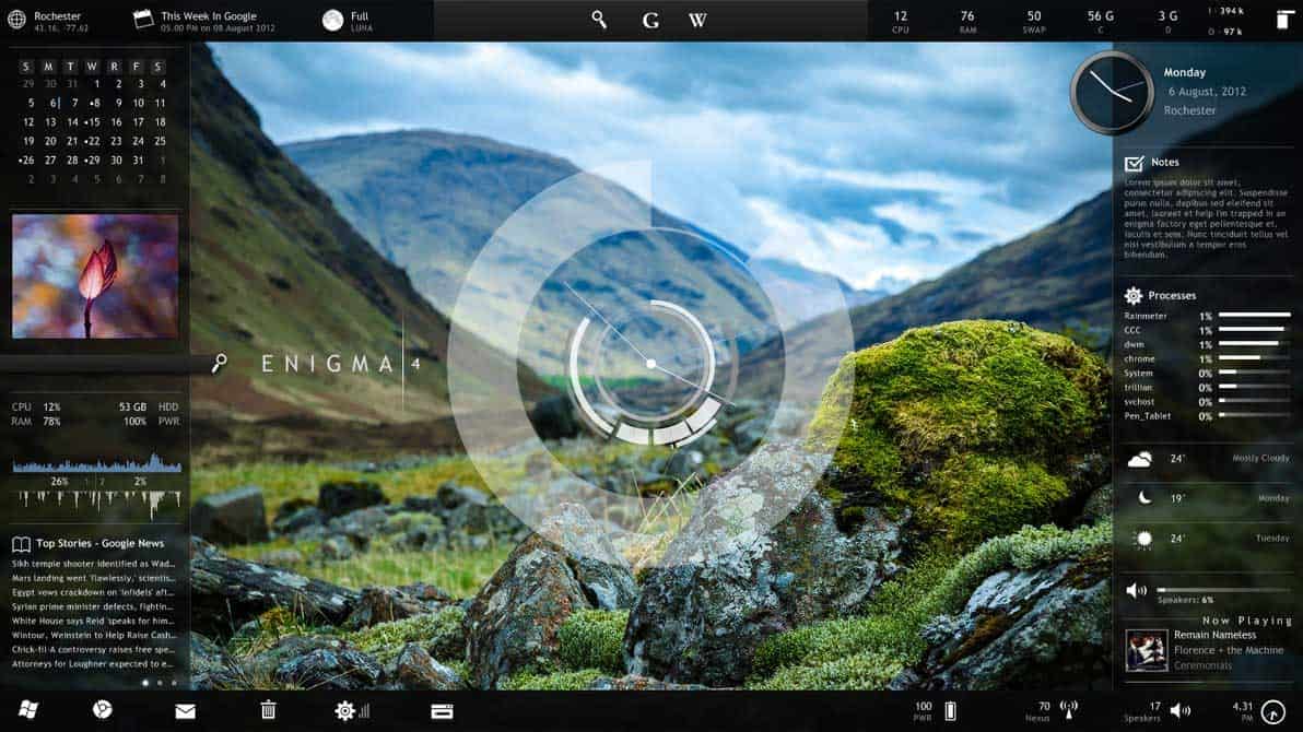 futuristic 3d hologram windows 7 theme download