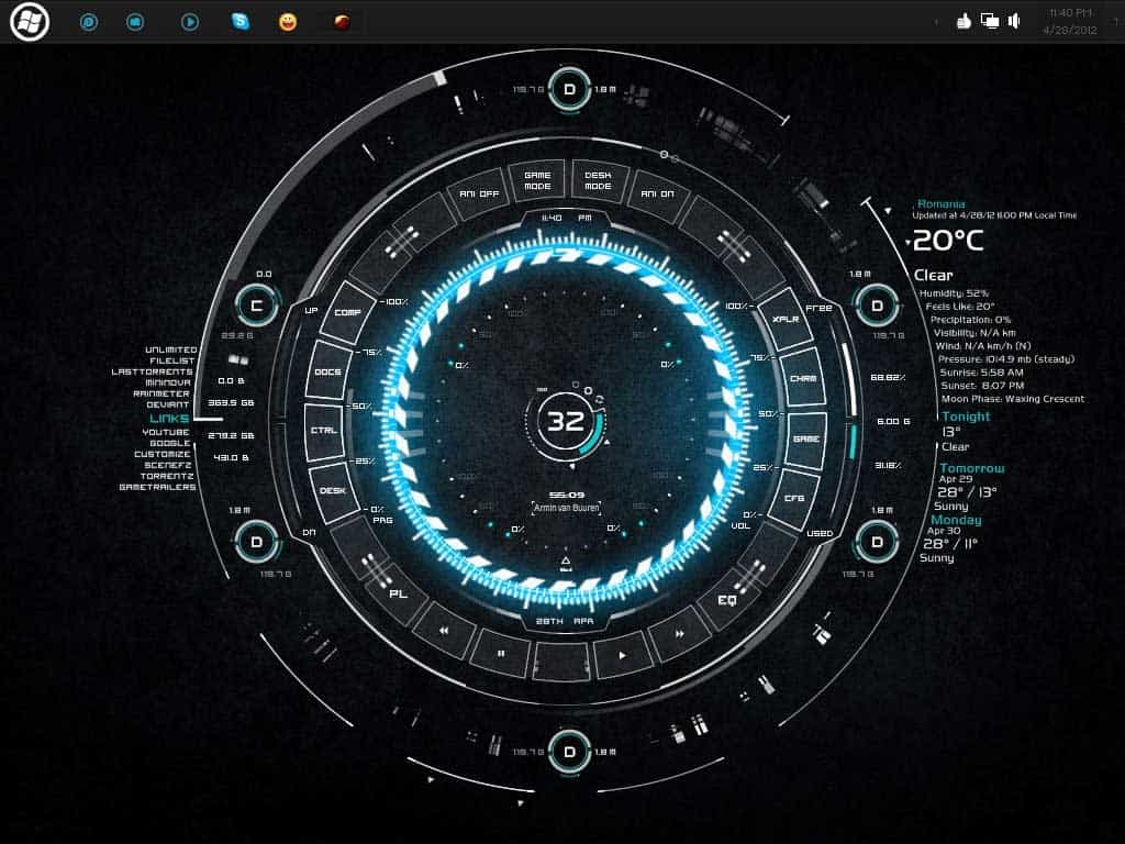 simple clock rainmeter