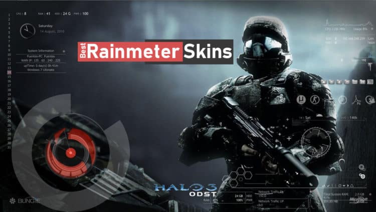 rainmeter skins windows 10 sci fi
