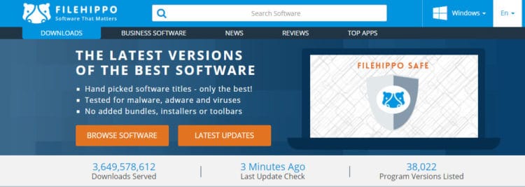 10 Best Free Software Download Websites 2024 DevsJournal   FileHippo Software That Matters 750x267 