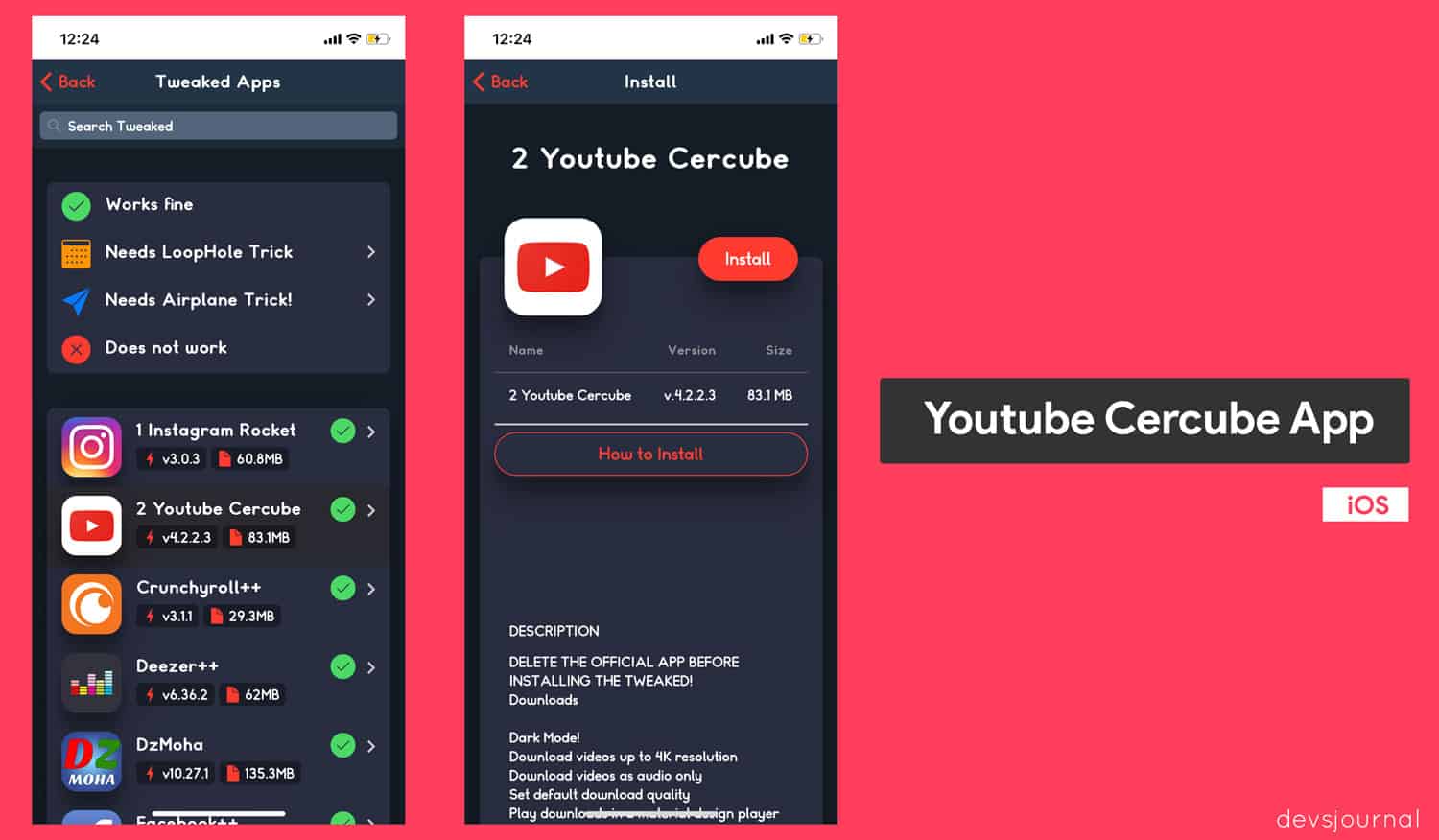 YouTube cercube ios App to download videos and listen YouTube music in background