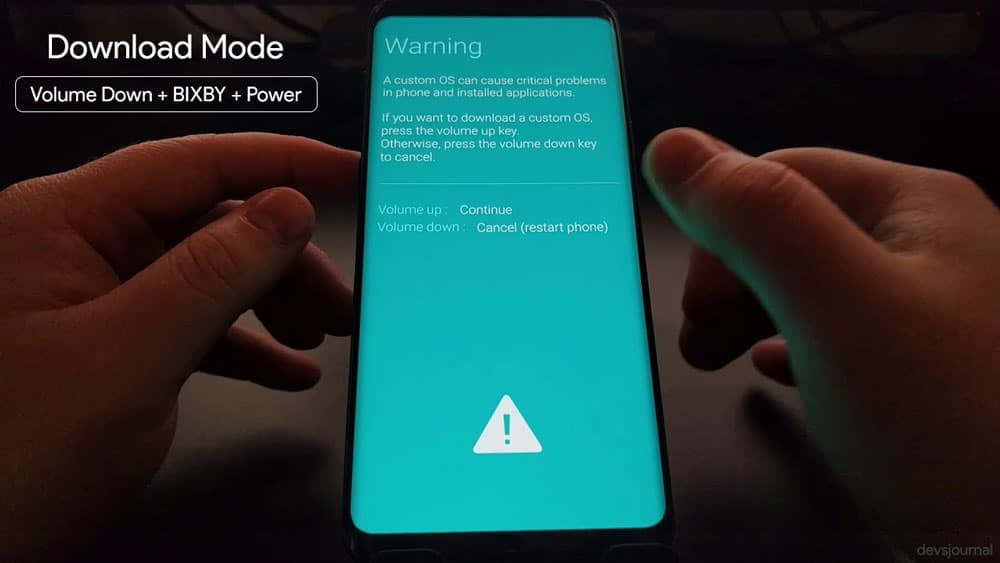 Boot Samsung Galaxy S9 and S9 Plus into download mode to install twrp