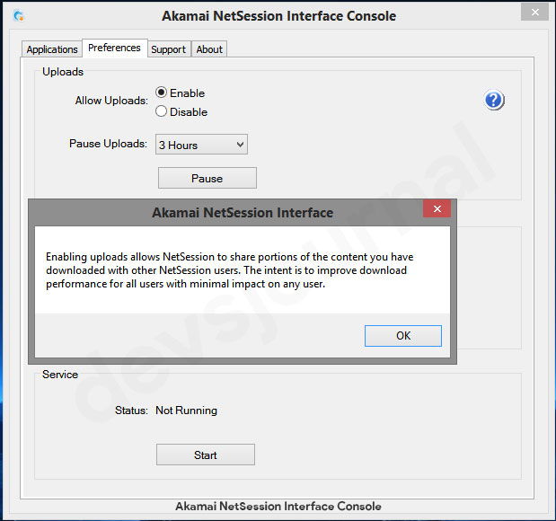 Akamai Netsession Interface Console