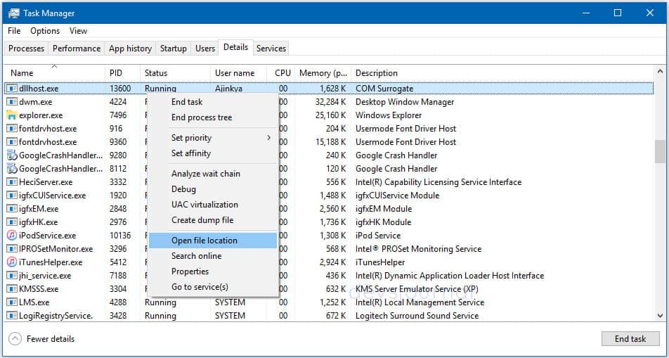 What is COM Surrogate (dllhost.exe) in Windows; can it be a virus?