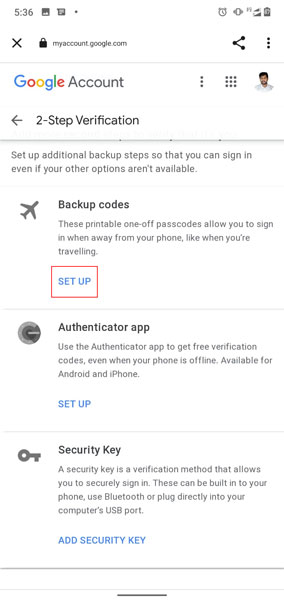 how to backup google authenticator