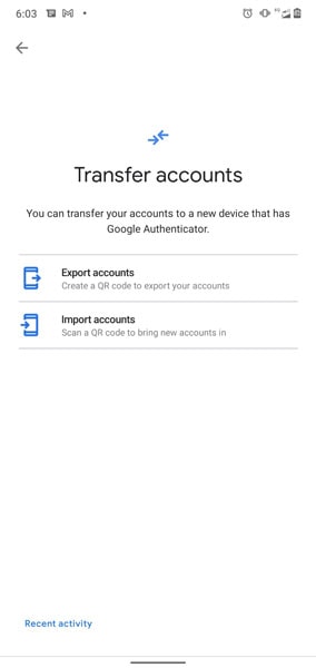 backup google authenticator codes