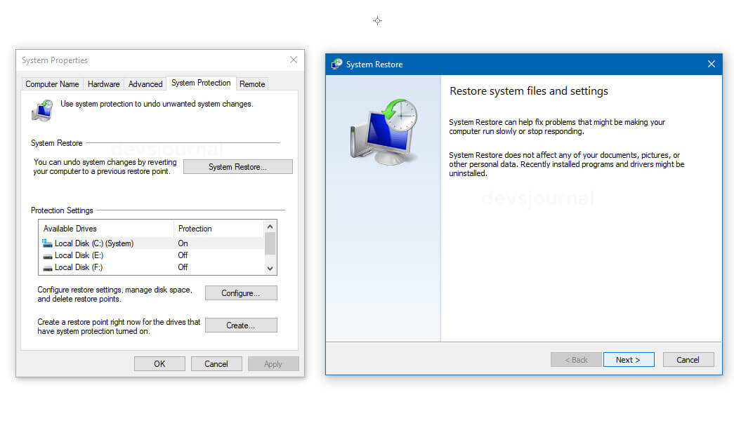 Use System Restore to fix Windows proxy setting detection issue