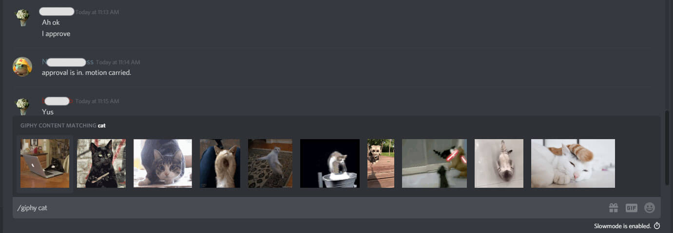 Most useful discord bot command giphy