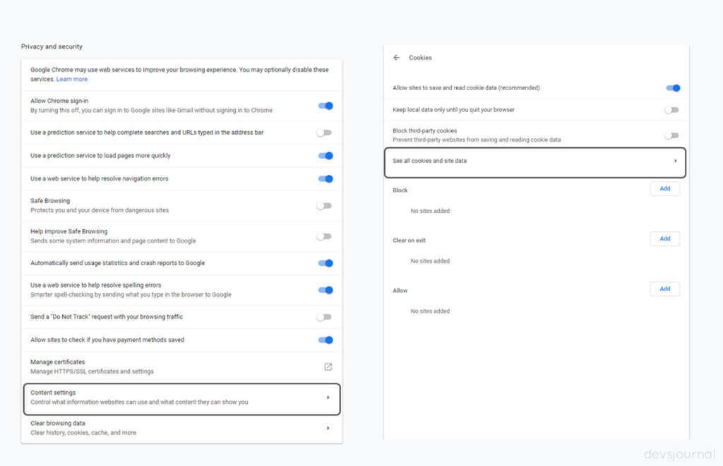 Clear Google Chrome Cache and Cookies