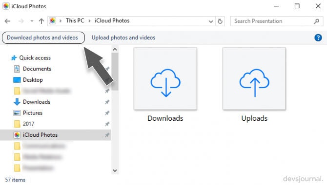 Download all iCloud Photos in Windows Single Click