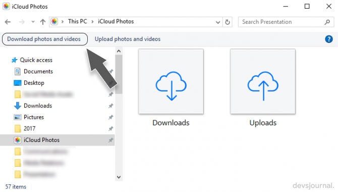 how to download all photos from icloud to windows 10